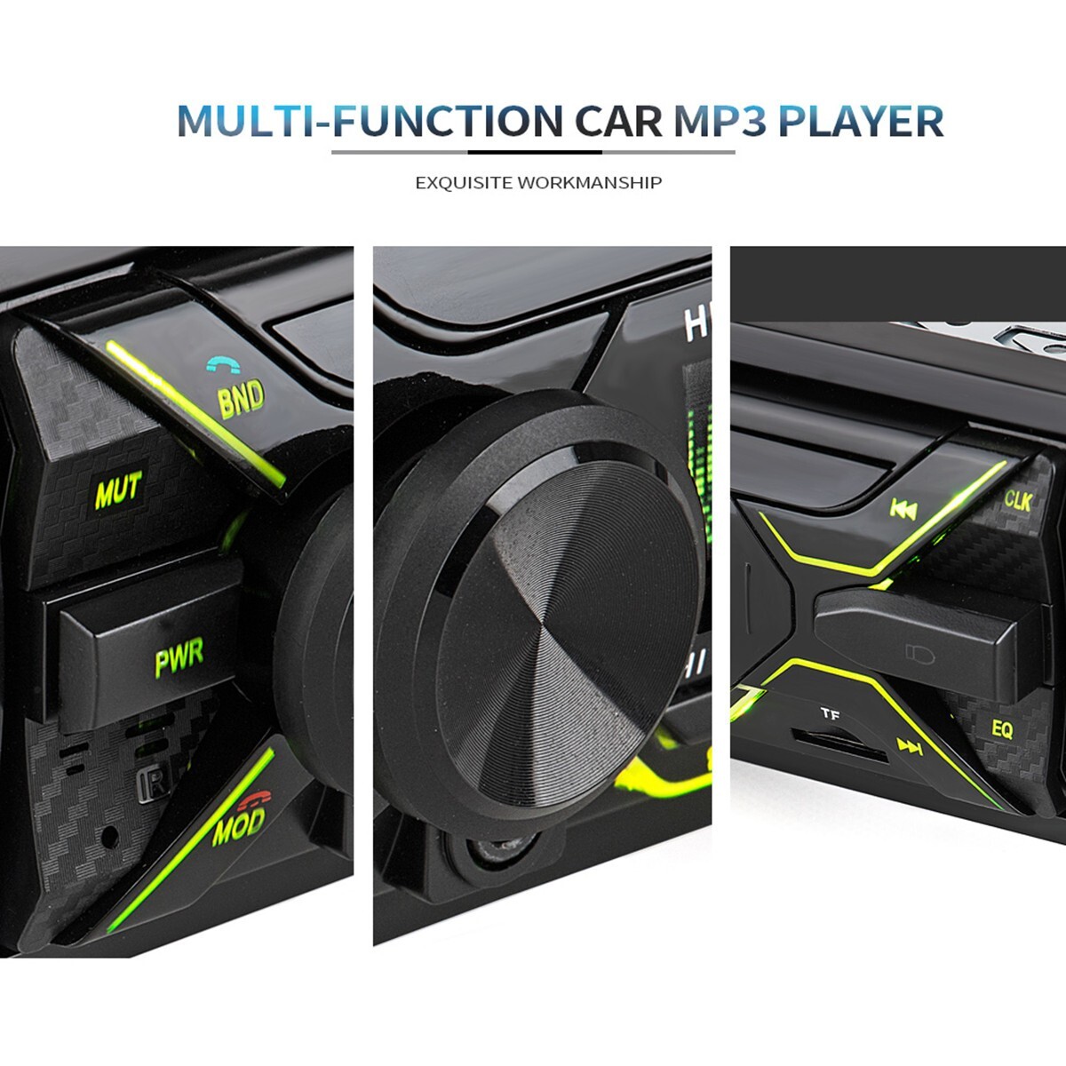 Bluetooth Car FM Radio MP3 Player USB Stereo Audio Receiver AUX Remote Control