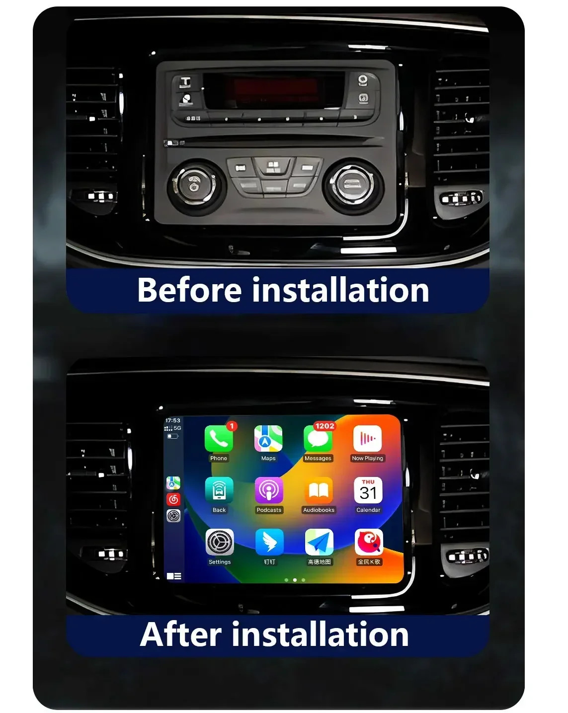 Car radio for Jeep Dodge Grand Cherokee Compass Challenger Charger Durango RAM