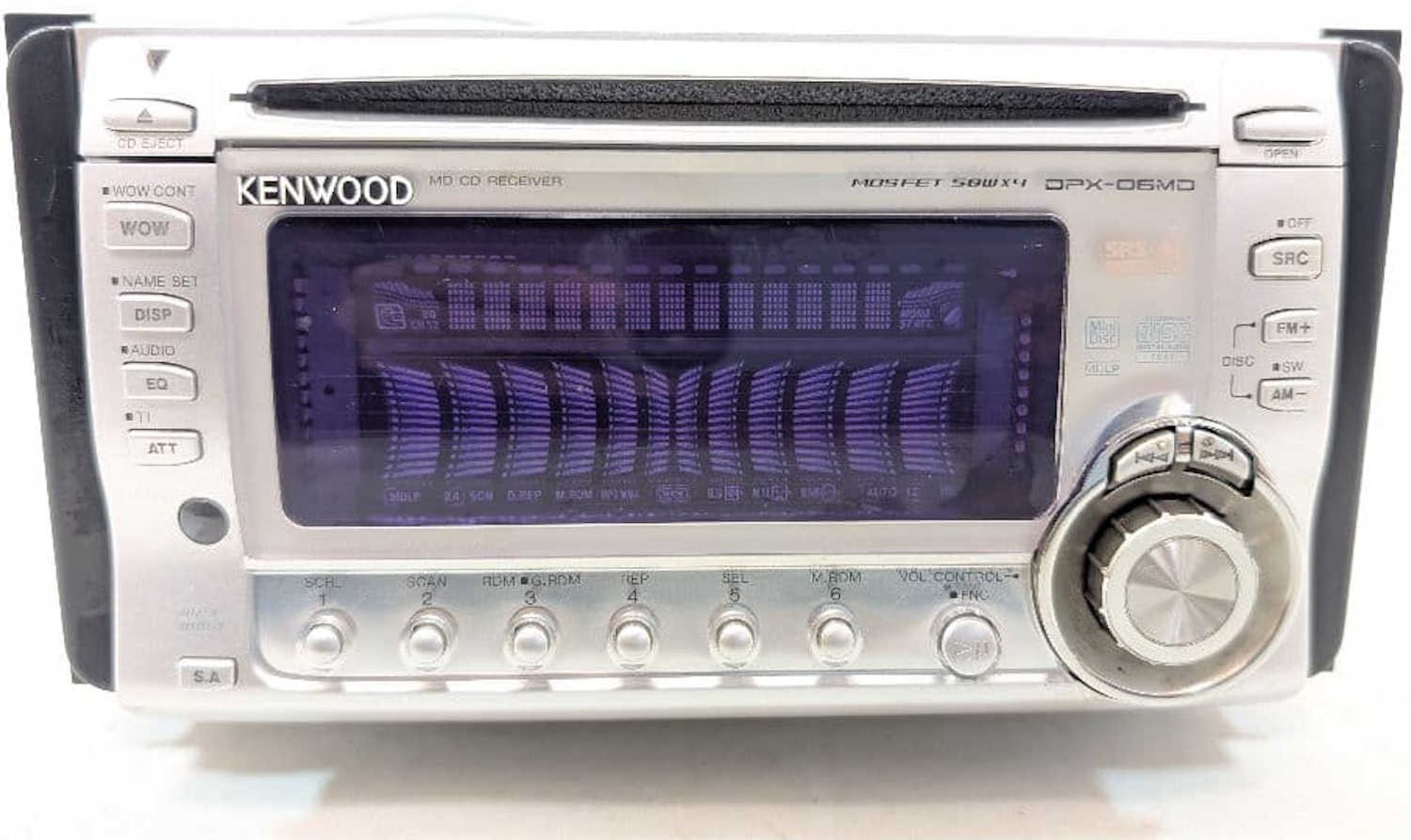 Kenwood DPX-06MD Car MD CD Receiver Head Unit 50W x 4 Basic Functions Tested