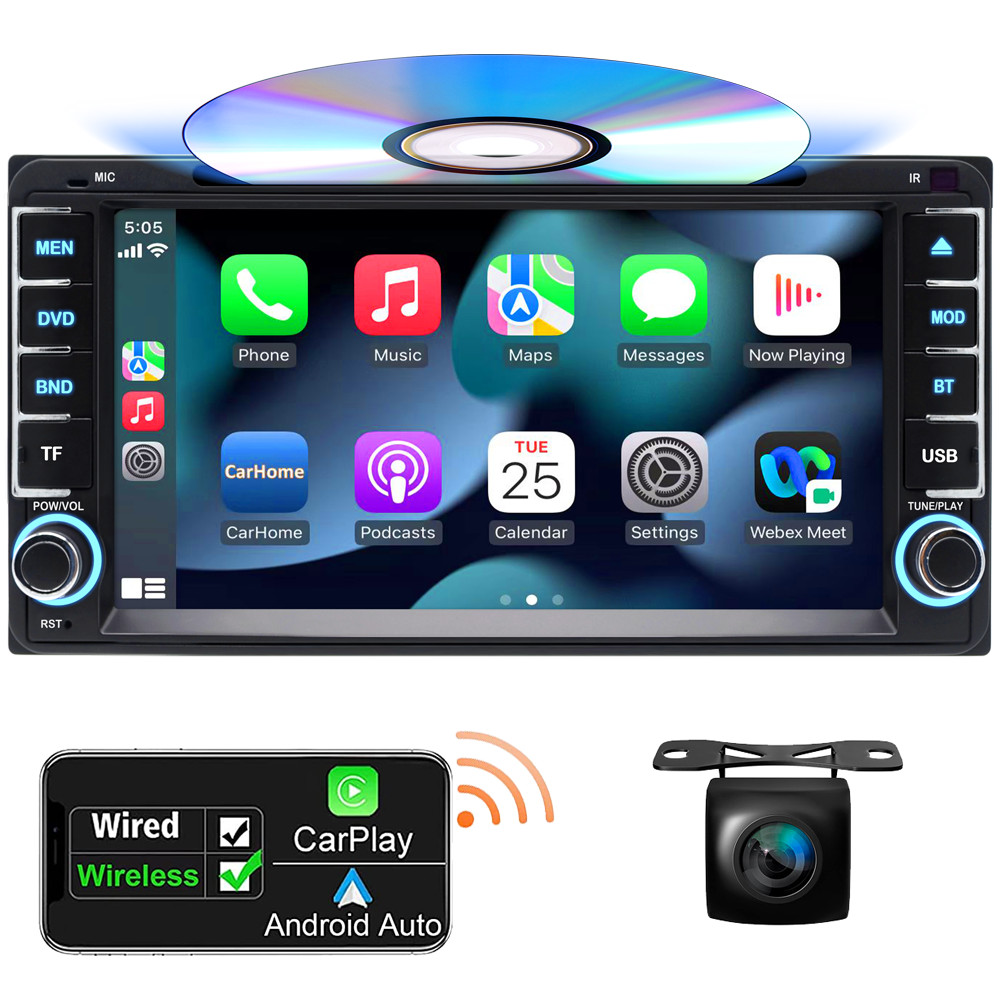 For Toyota Camry 2002-2006 DVD Player Android Auto Car Stereo Radio GPS BT AM