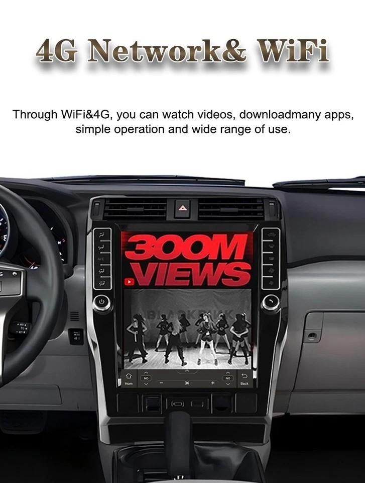 16.2″Car GPS Player For Toyota 4runner 2009-2023 Stereo Radio Navi Audio 12+256G