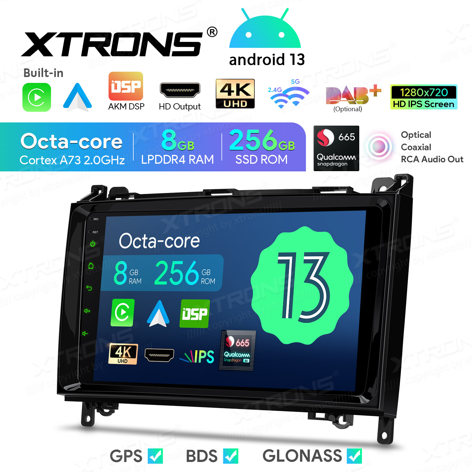 Android 13 Car Stereo Radio 256GB For Mercedes Benz W906 W169 W245 Sprinter 2500
