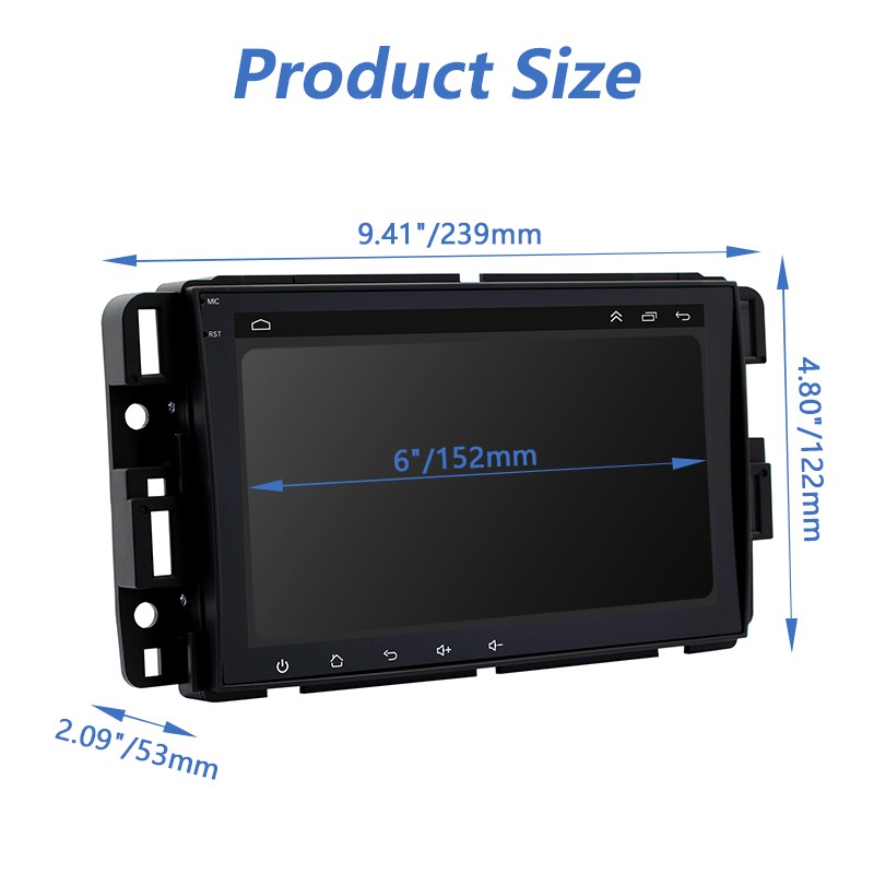 For 2009-2013 Chevrolet Silverado Apple CarPlay Android 14 Radio Stereo GPS WiFi