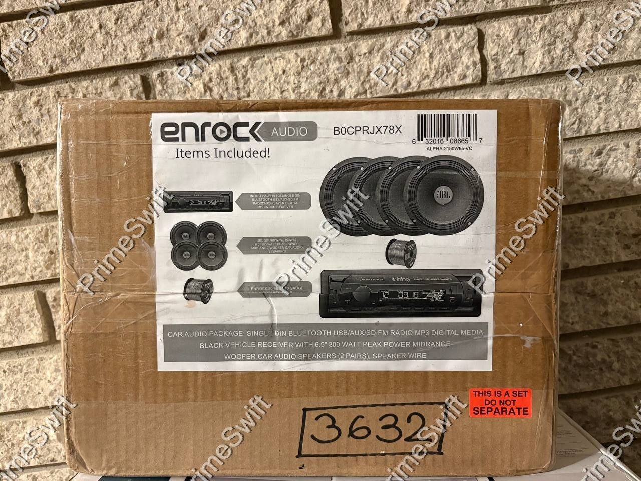 Infinity Bluetooth Car Stereo, 4x JBL 6.5″ Speakers, Enrock Wire Bundle – NEW