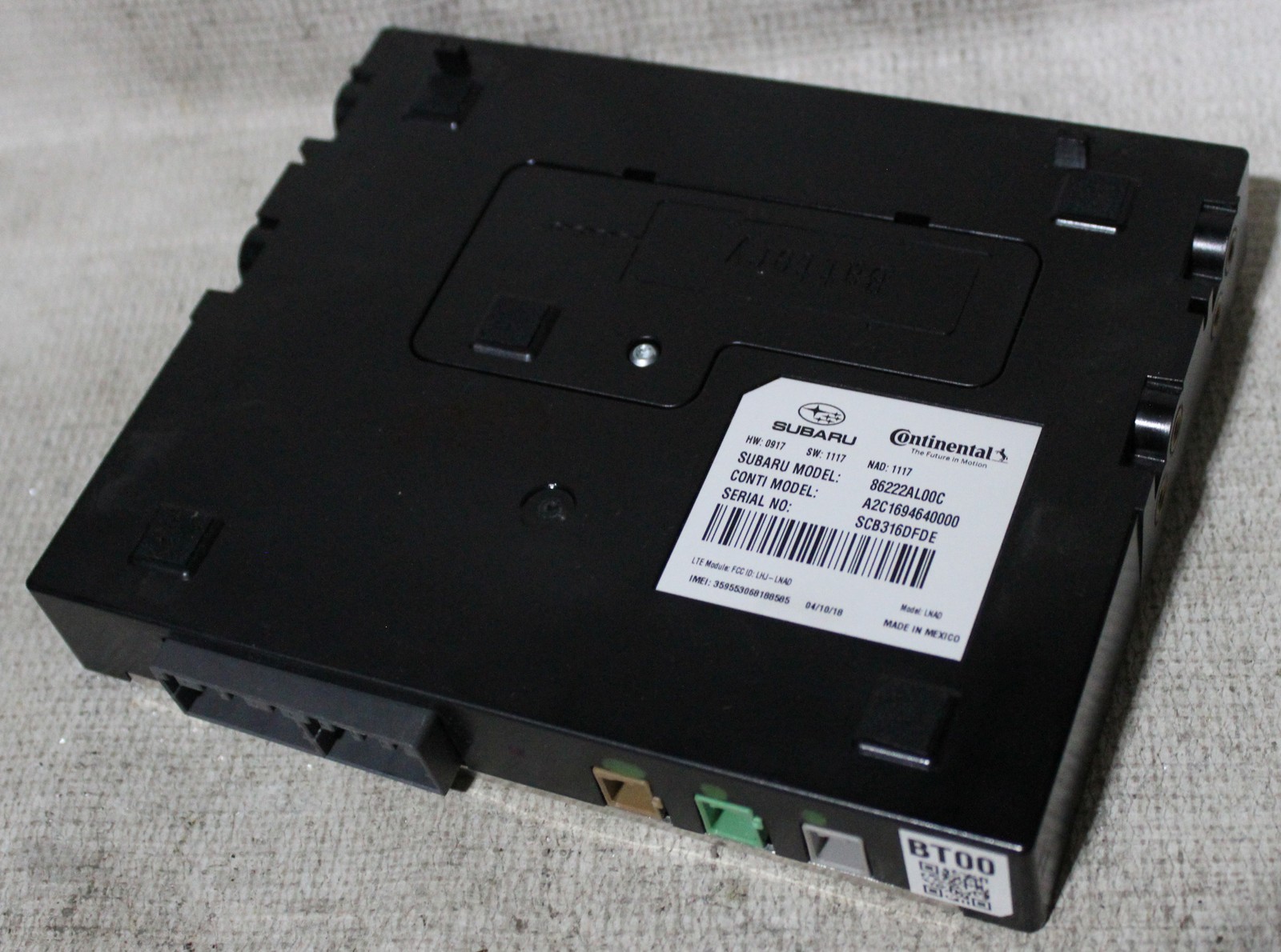 Subaru Legacy 2018 2019 Factory Telematics Bluetooth Control Module 86222AL00C
