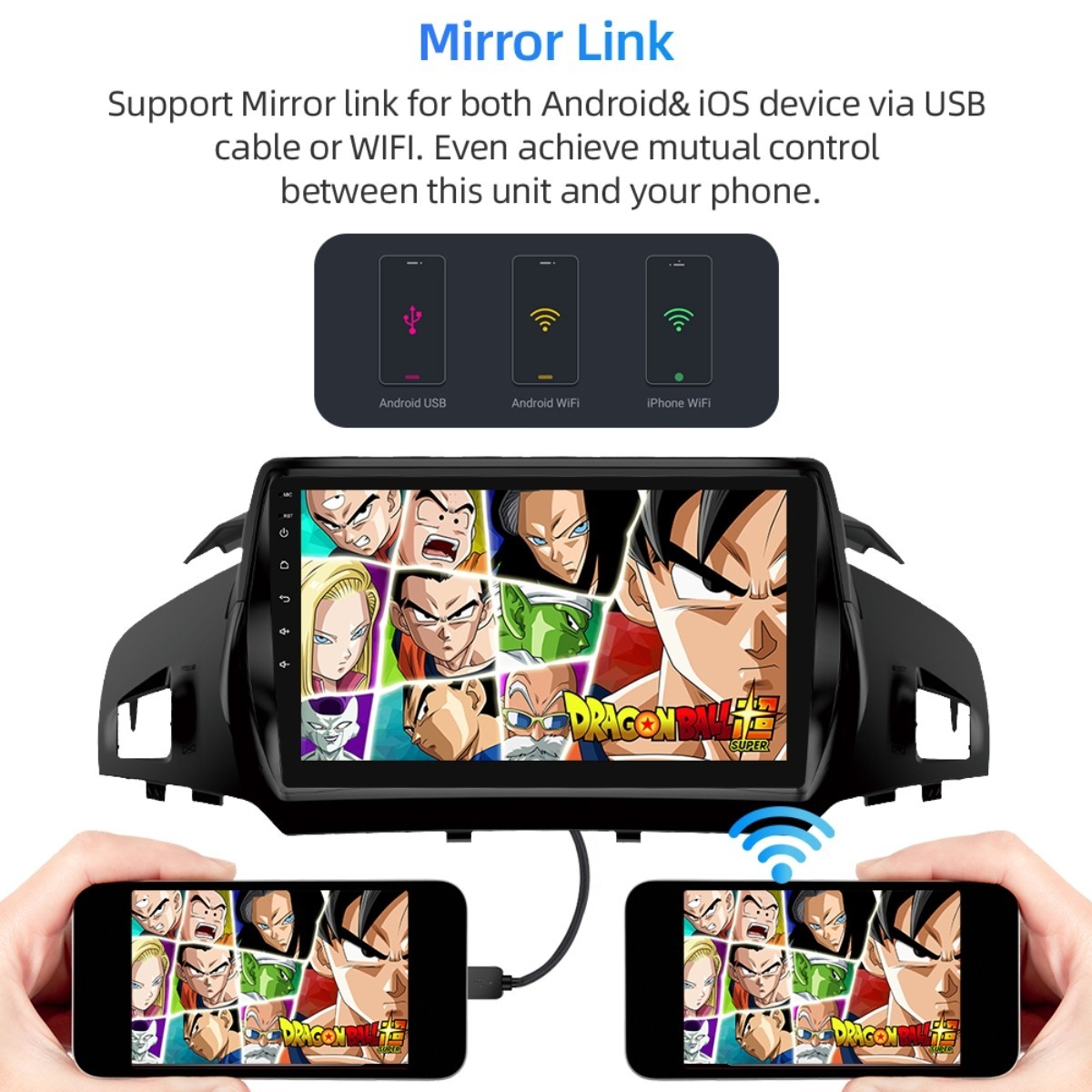 9” Car Radio For Ford C-MAX 2013-2017 Android 14 GPS Navi WIFI 4+64G BT USB DSP