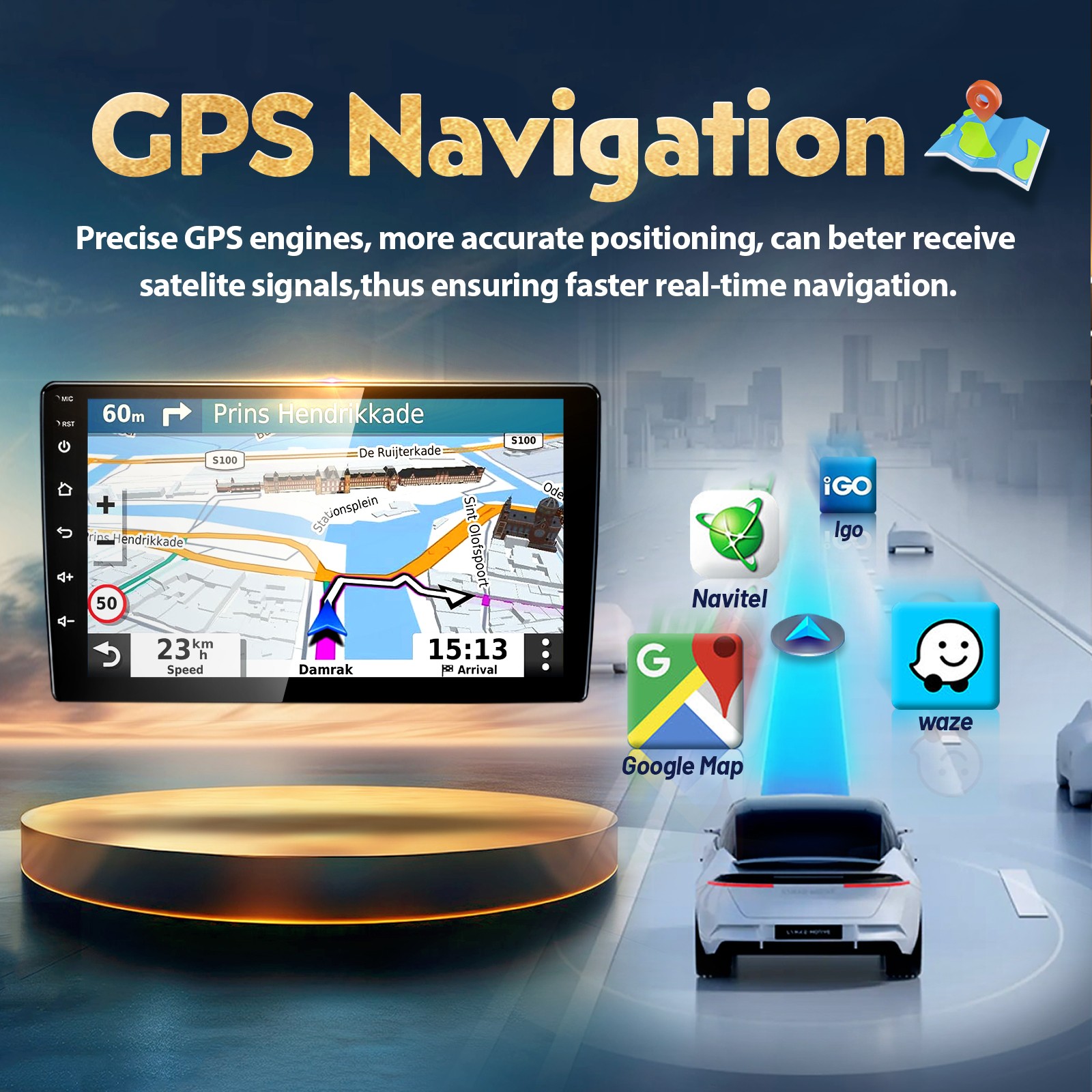 13.1″ Car Stereo Carplay for Chevy Silverado GMC Sierra 1500 2500 3500 2014-2018