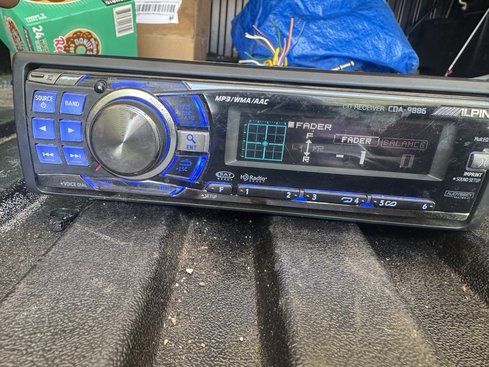 🏅🌟SUPER RARE ALPINE CDA-9886 CD PLAYER with BLUETOOTH adapter, USB