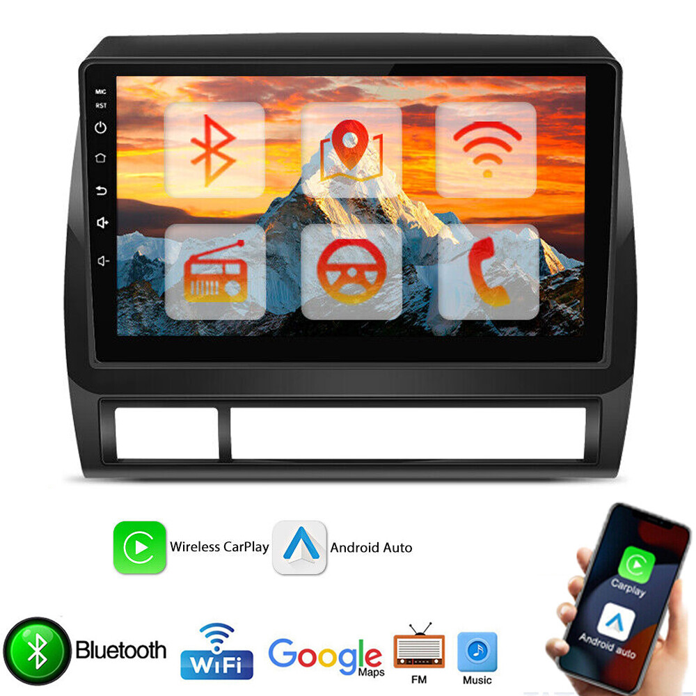 9” Car Stereo Radio For TOYOTA TACOMA 2005-2013 Apple CarPlay Android 15 4+64GB