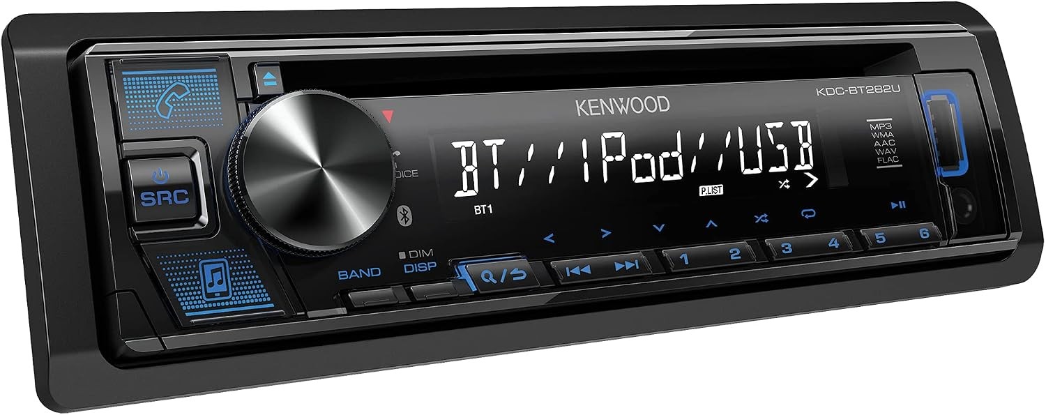 KENWOOD KDC BT282U CD Car Stereo Single Din Bluetooth