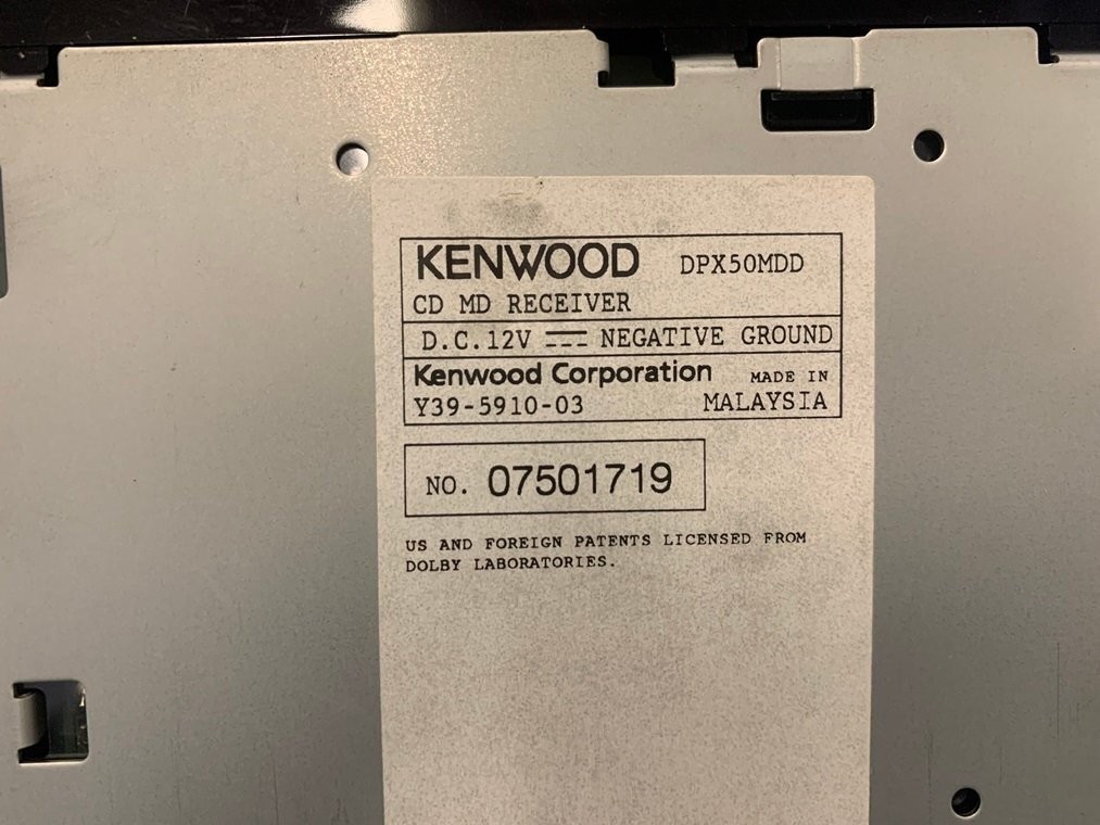 Kenwood DPX-50MD CD MD Receiver Front AUX MDLP w/ Toyota Daihatsu Plug JDM