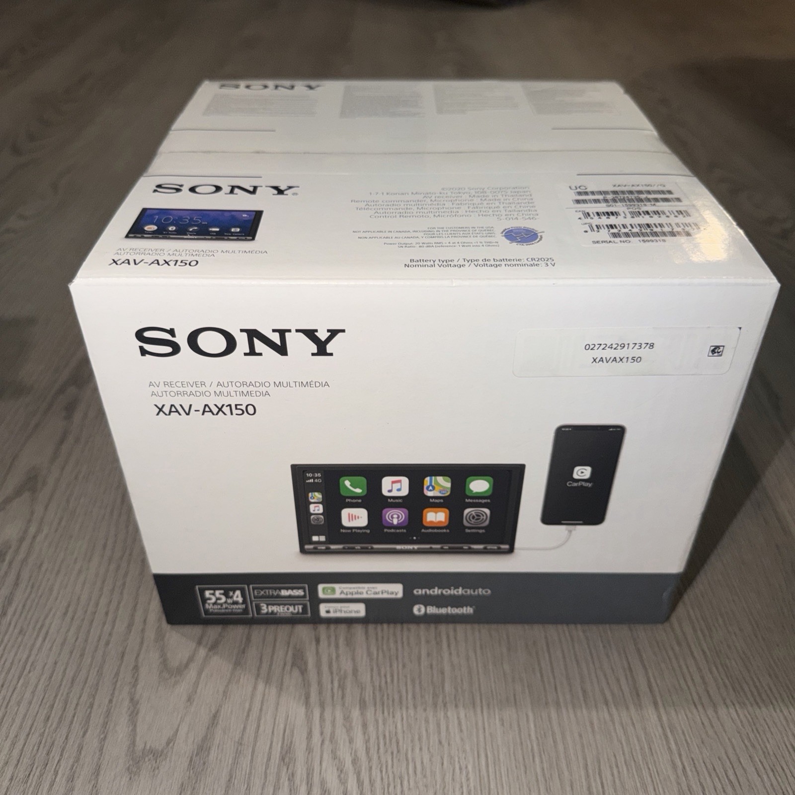 Sony XAV-AX150 Apple CarPlay/Android Auto 7″ Touchscreen-Double-DIN In-Dash Unit
