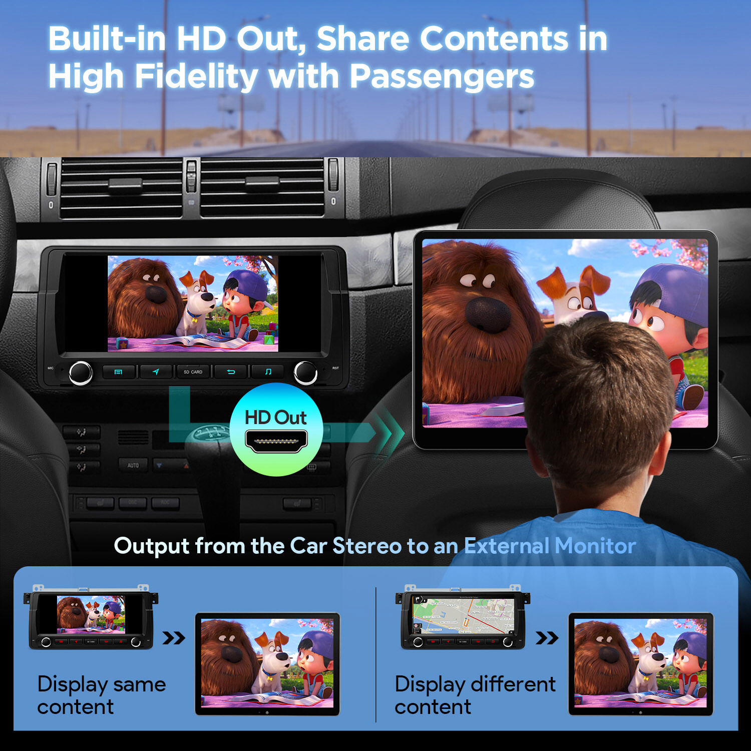 QLED 8.8″ Android 12 Car Play Stereo Radio Navi 128GB Octa Core WiFi For BMW E46