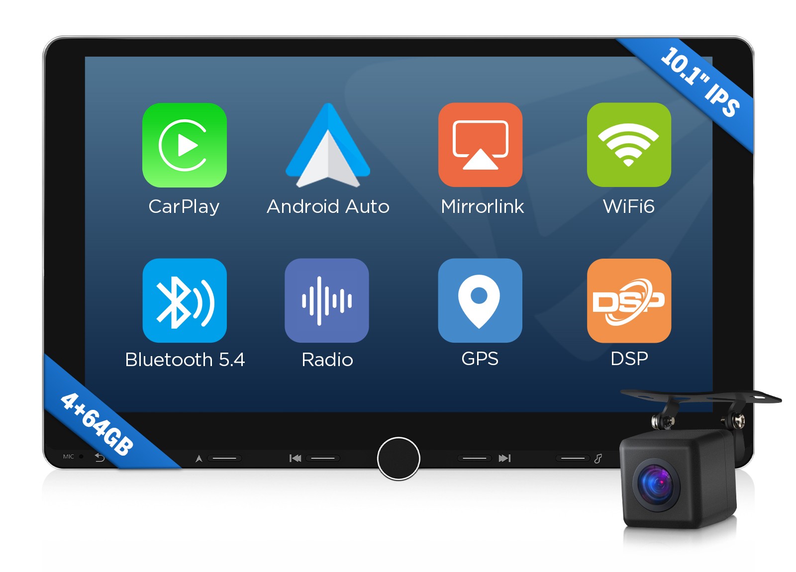 Eonon UX7A PLUS 2DIN 10.1″ IPS Car Stereo Radio Apple CarPlay Bluetooth HeadUnit