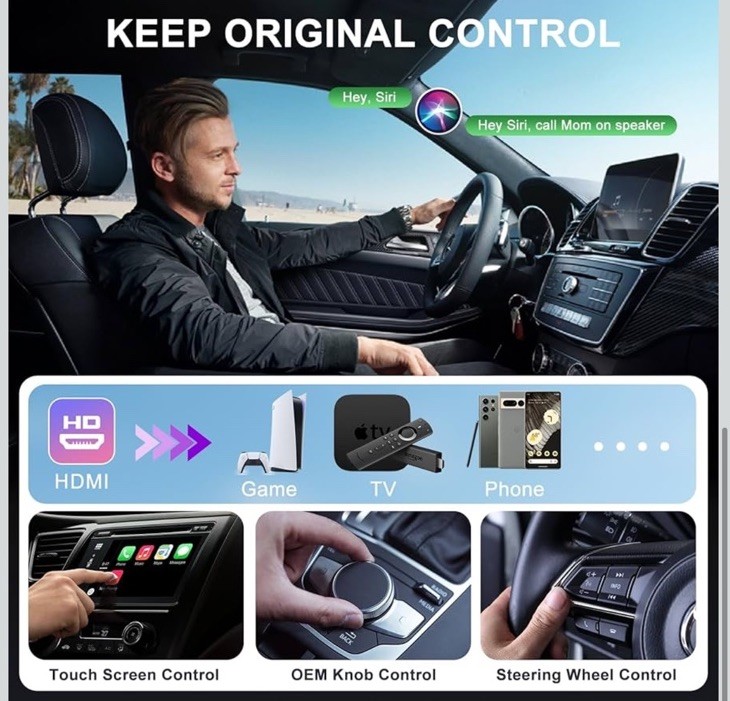 Wireless CarPlay Adapter for Apple,Plug and Play CarPlay Wireless