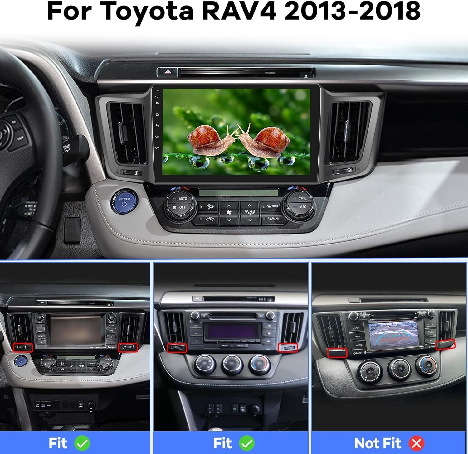 5G WiFi Car Stereo Radio GPS for Toyota RAV4 2013-2018 with Carplay/Android Auto