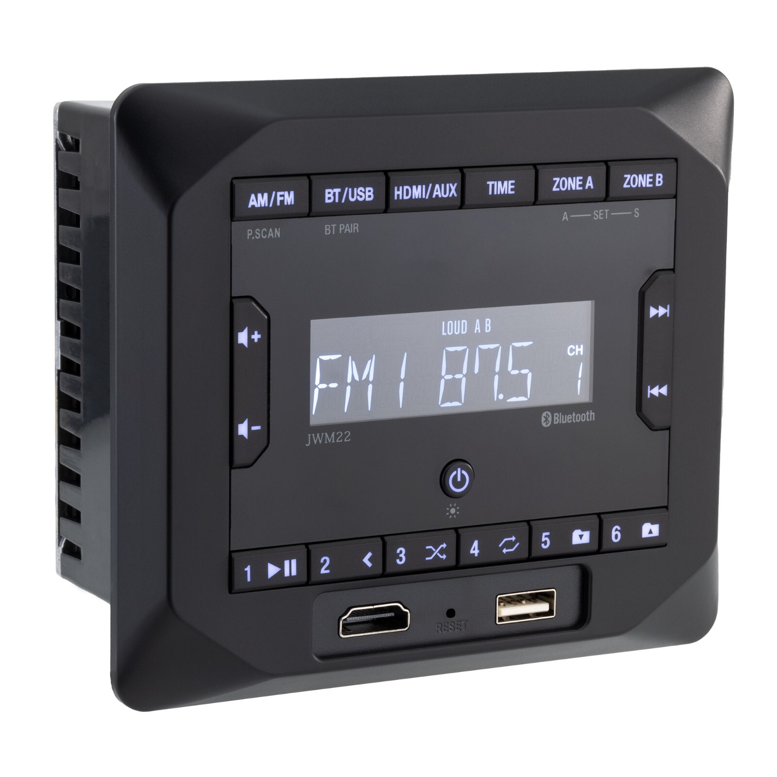 RecPro RV Stereo | AM/FM Radio | Front USB | HDMI Pass Through | Bluetooth