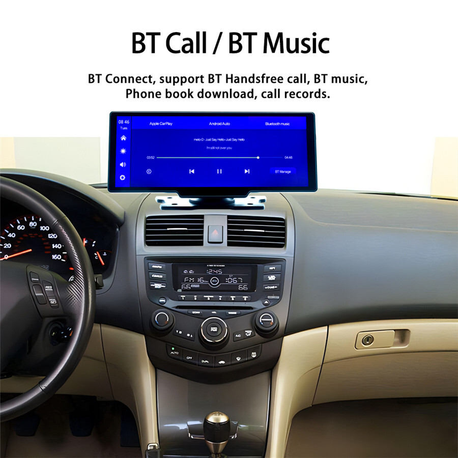 2.5D10.26in Car Dash Cam Auto Bluetooth DVR Video Recorder Dashboard APP Control