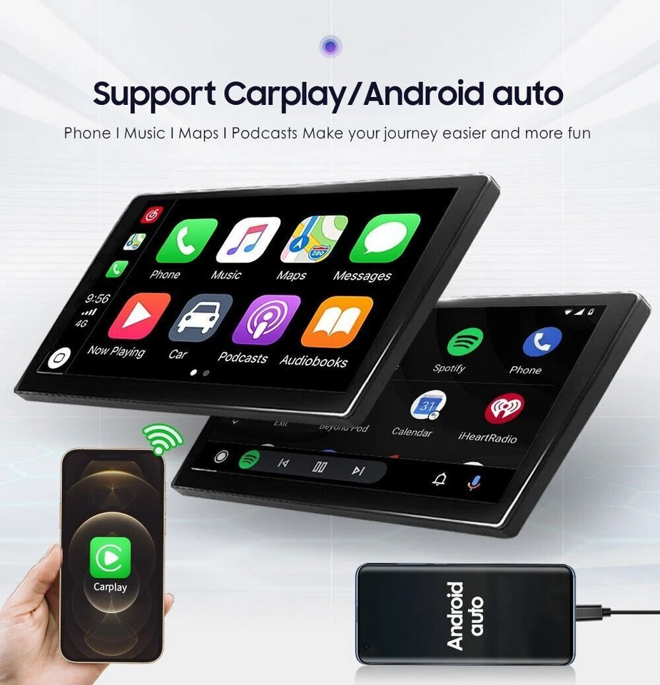 10.1” Android 15.0 Touch Screen Double 2DIN Rotatable Car Stereo Radio GPS Wifi