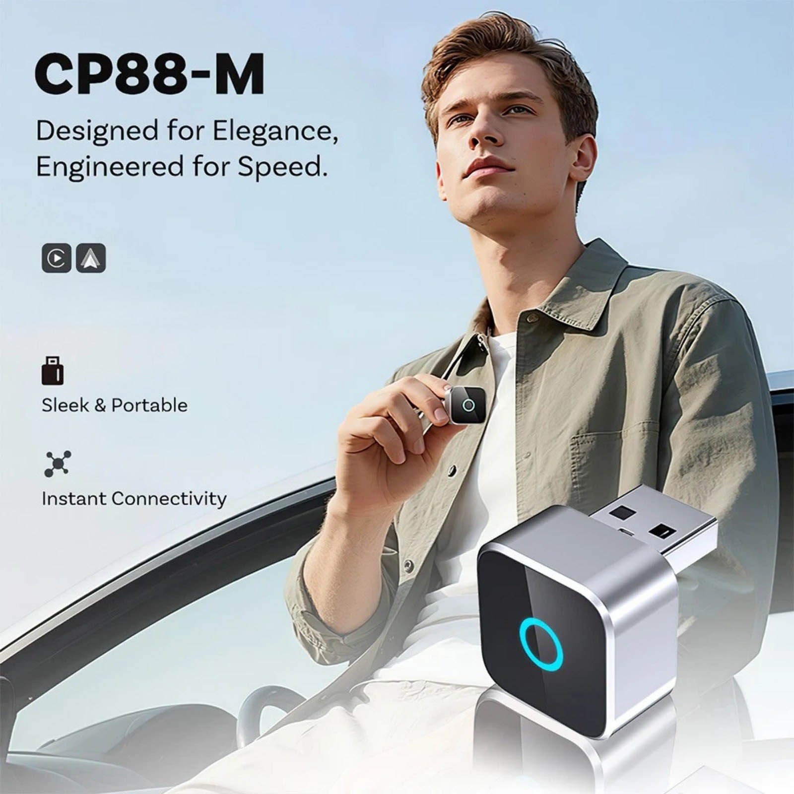 Wireless for CarPlay Dongle for Android Auto USB Adapter Bluetooth 4.2 Connector