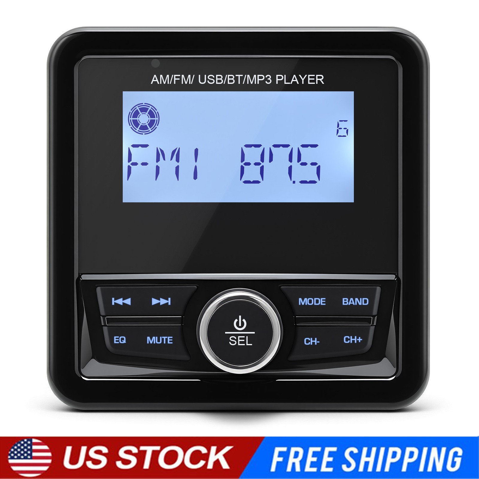 MP3 Marine Bluetooth Stereo Radio Boat Audio Player with FM/AM Digital Speaker
