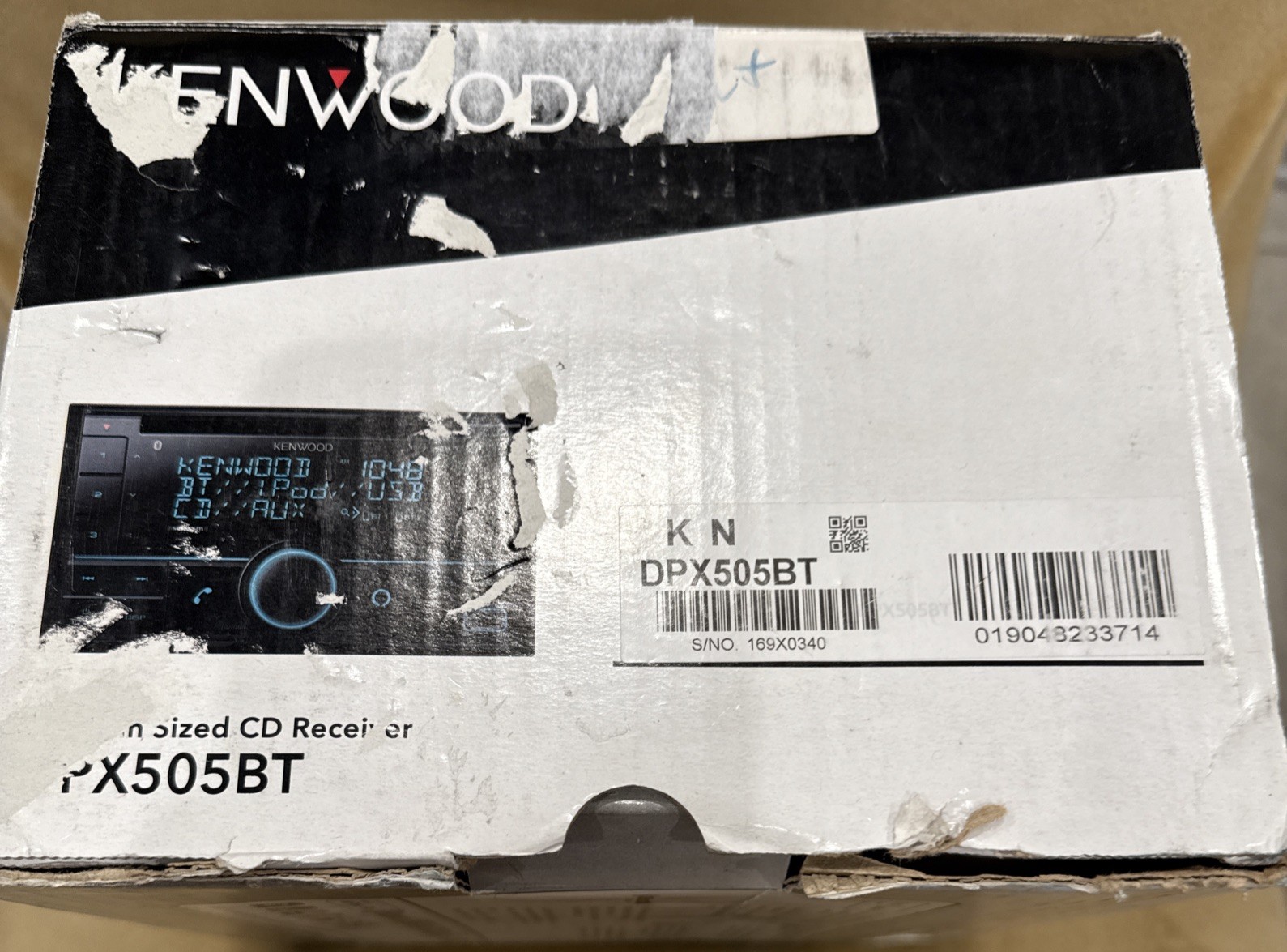 Kenwood DPX505BT Double DIN CD Receiver with Bluetooth Direct Access Button