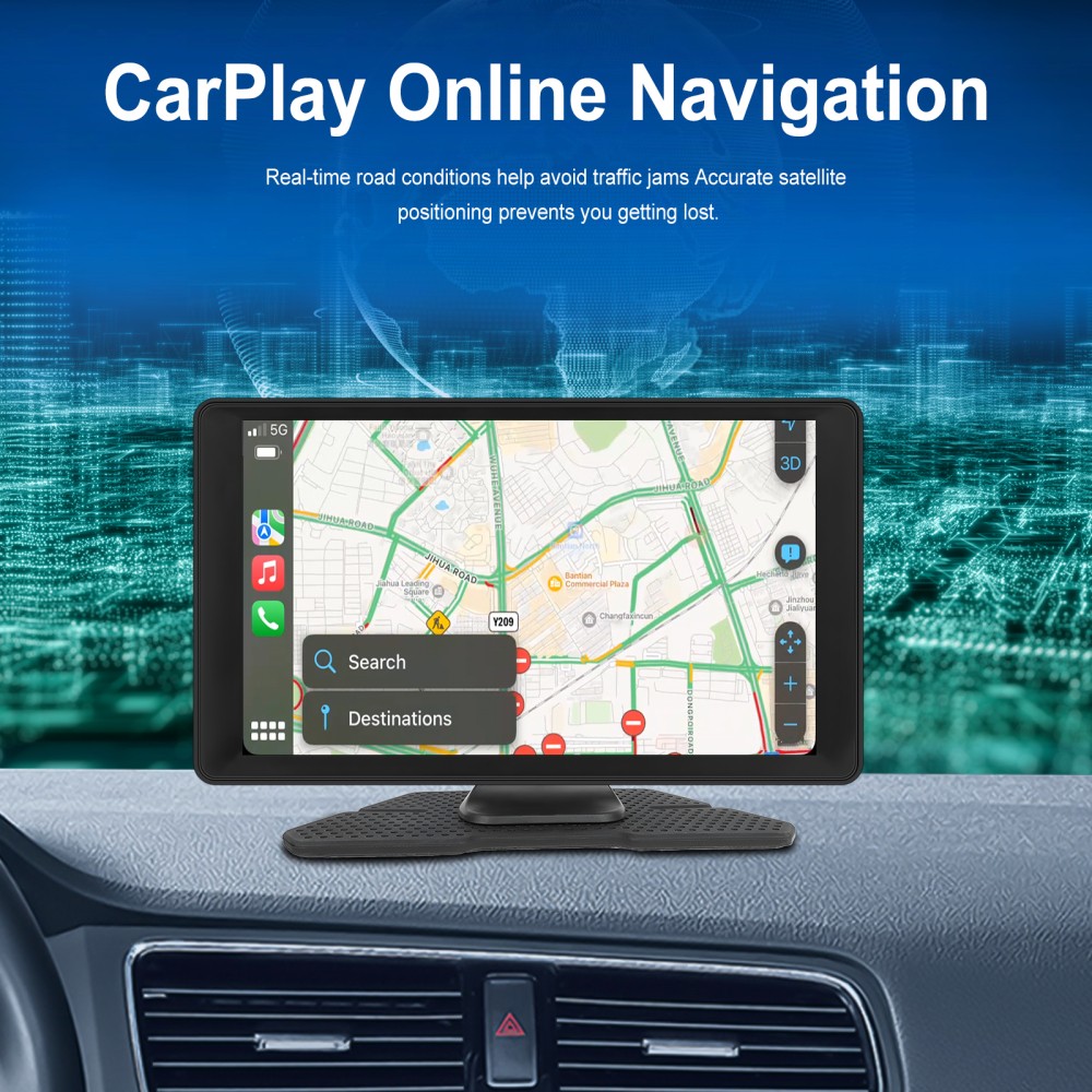 9 inch Adjustable Car Stereo RadioWireless Apple Carplay Auto Touch Screen BT