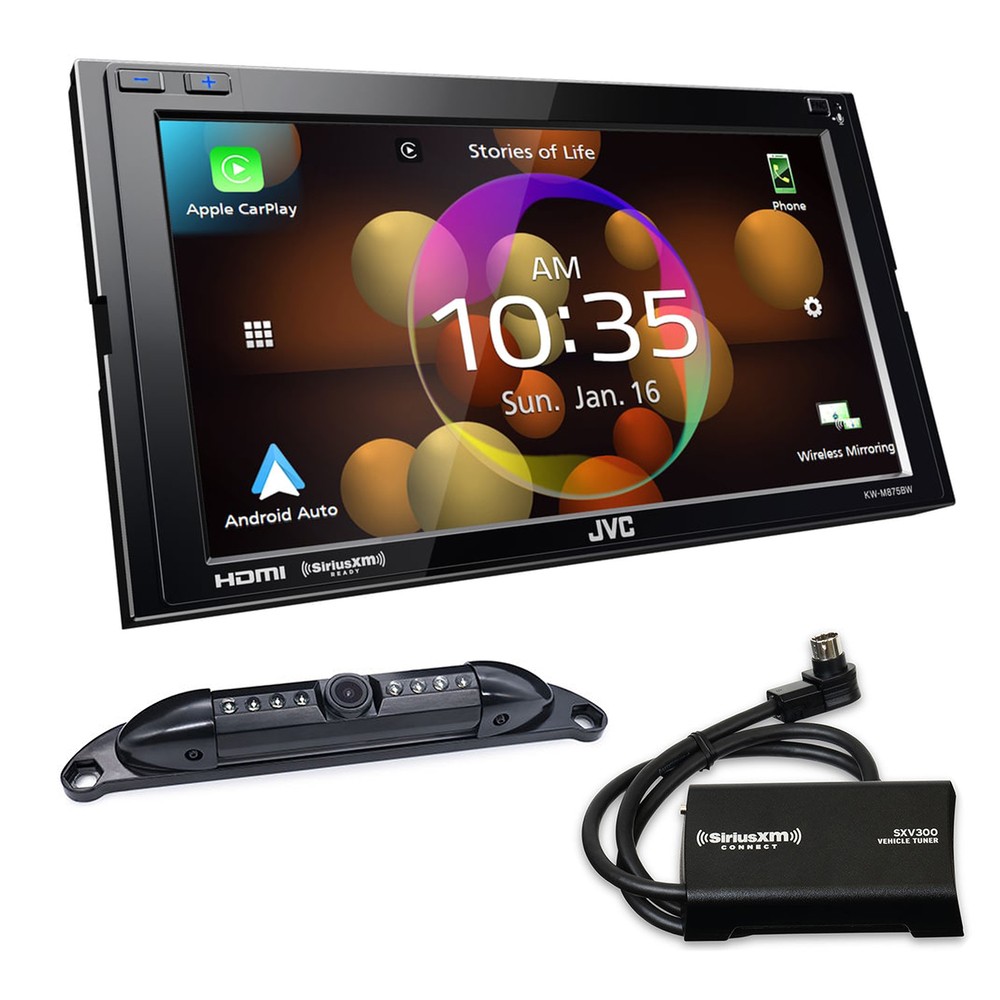 JVC KWM875BW 6.8″ Multimedia Receiver + Audio Bundle