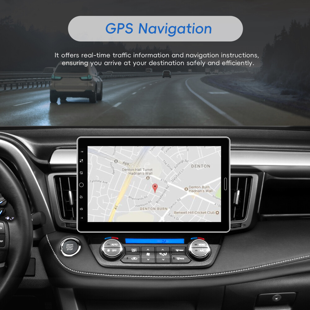 10.1″ Carplay Car Stereo Radio Single 1Din Rotatable Touch Screen Bluetooth MP5