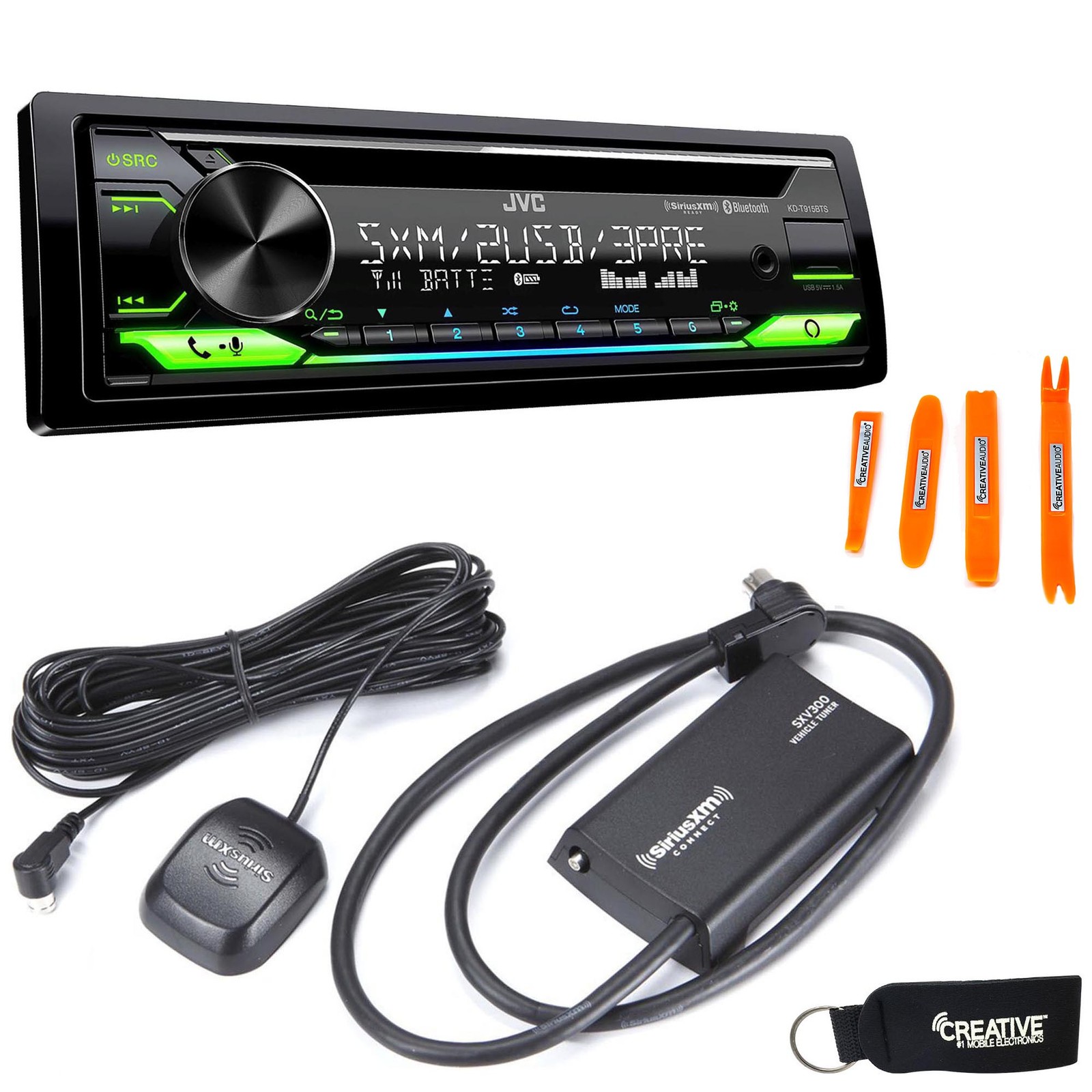JVC KD-T915BTS CD BT Dual USB AUX Alexa SirusXM Radio Tuner Control Interface