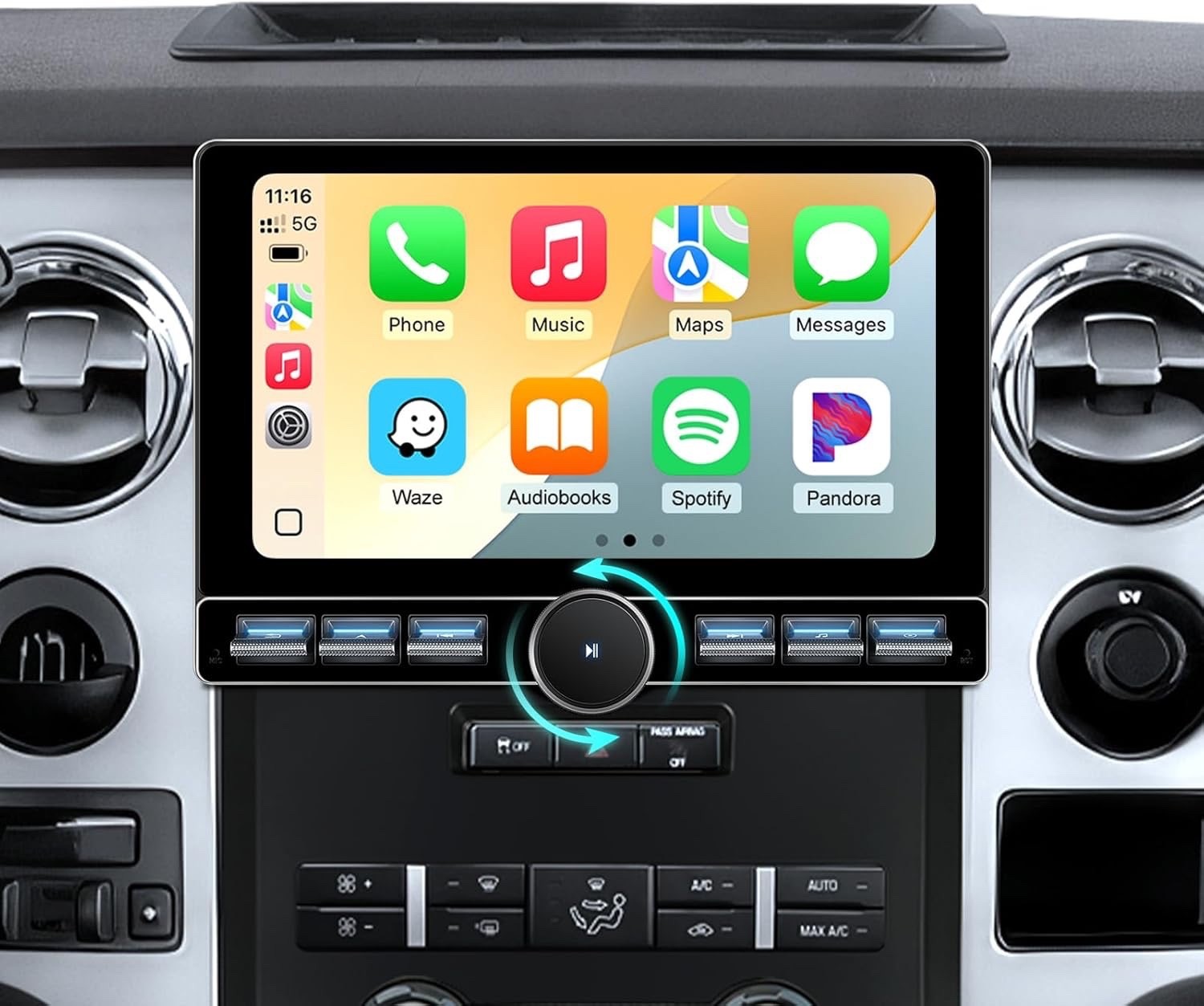 Car Stereo for Ford F150 2009-14, CarPlay & Android, w/ Knob – READ FOR MODELS