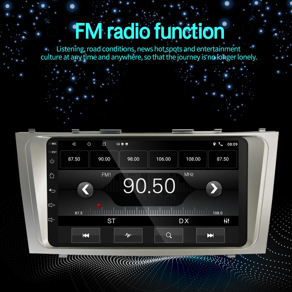 Android 15 Apple CarPlay GPS Navi For Toyota Camry 2007-2011 Car Stereo Radio