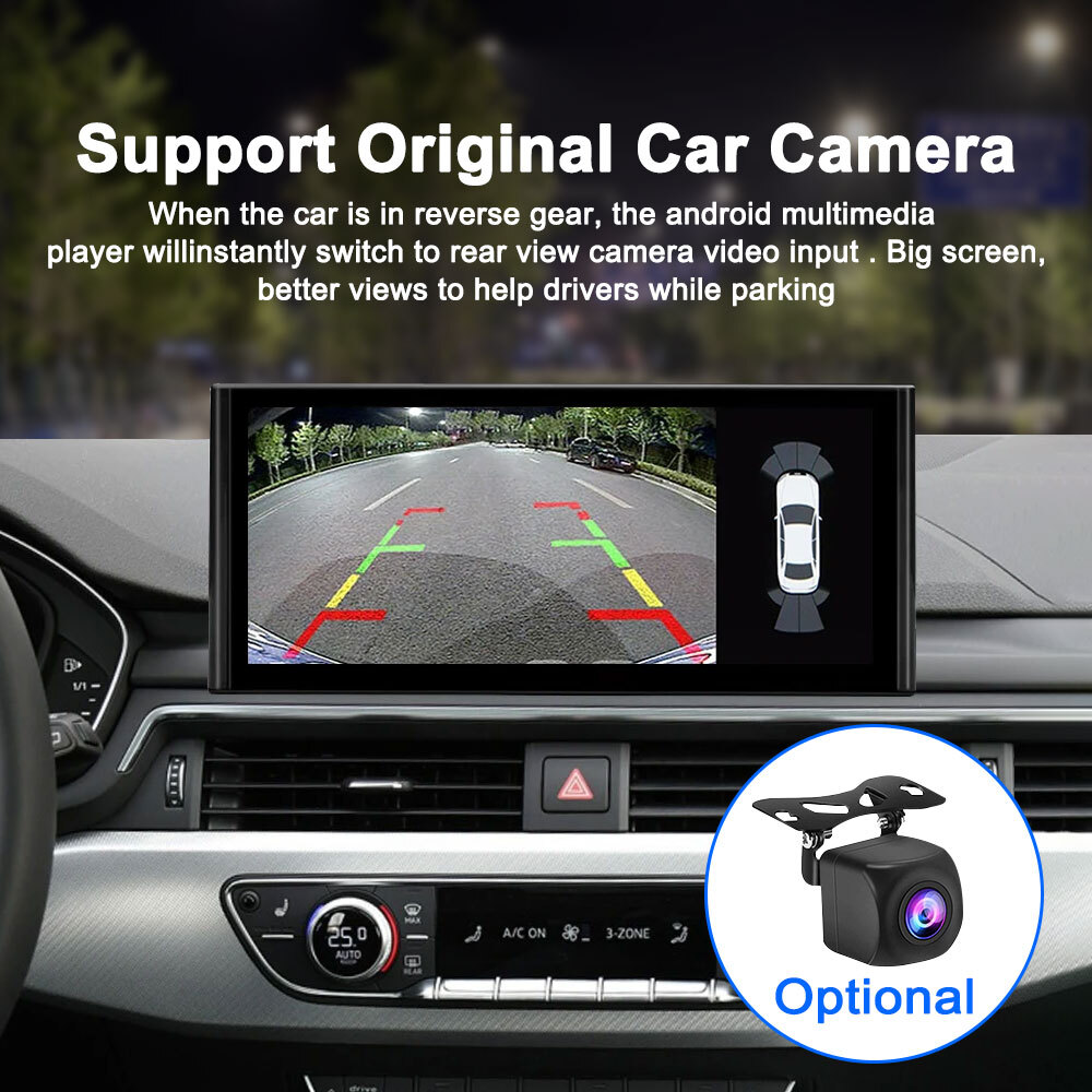 12.3″HD Car Radio for Audi A4L 2017-2021 Carplay Mirrorlink DSP BT Music SWC FM