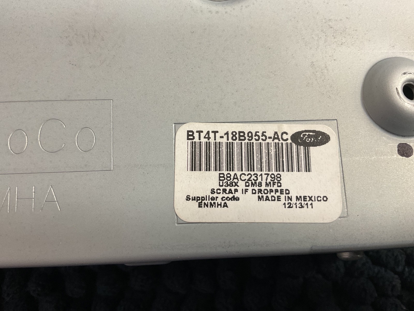 11 12 13 14 15 Ford Edge Radio Information Display Screen BT4T-18B955-AC