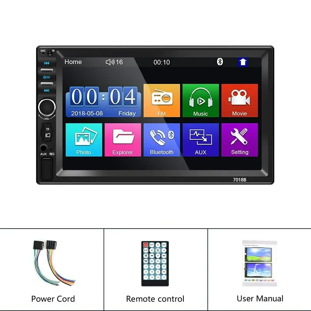 7 Inch 7018B DOUBLE 2DIN Car MP5 Player BT/SD/AUX Touch Screen Stereo Radio HD