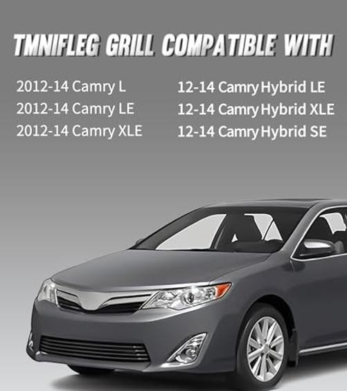 Front Lower Bumper Grill Grille Compatible With Toyota Camry 2012 2013 2014 L