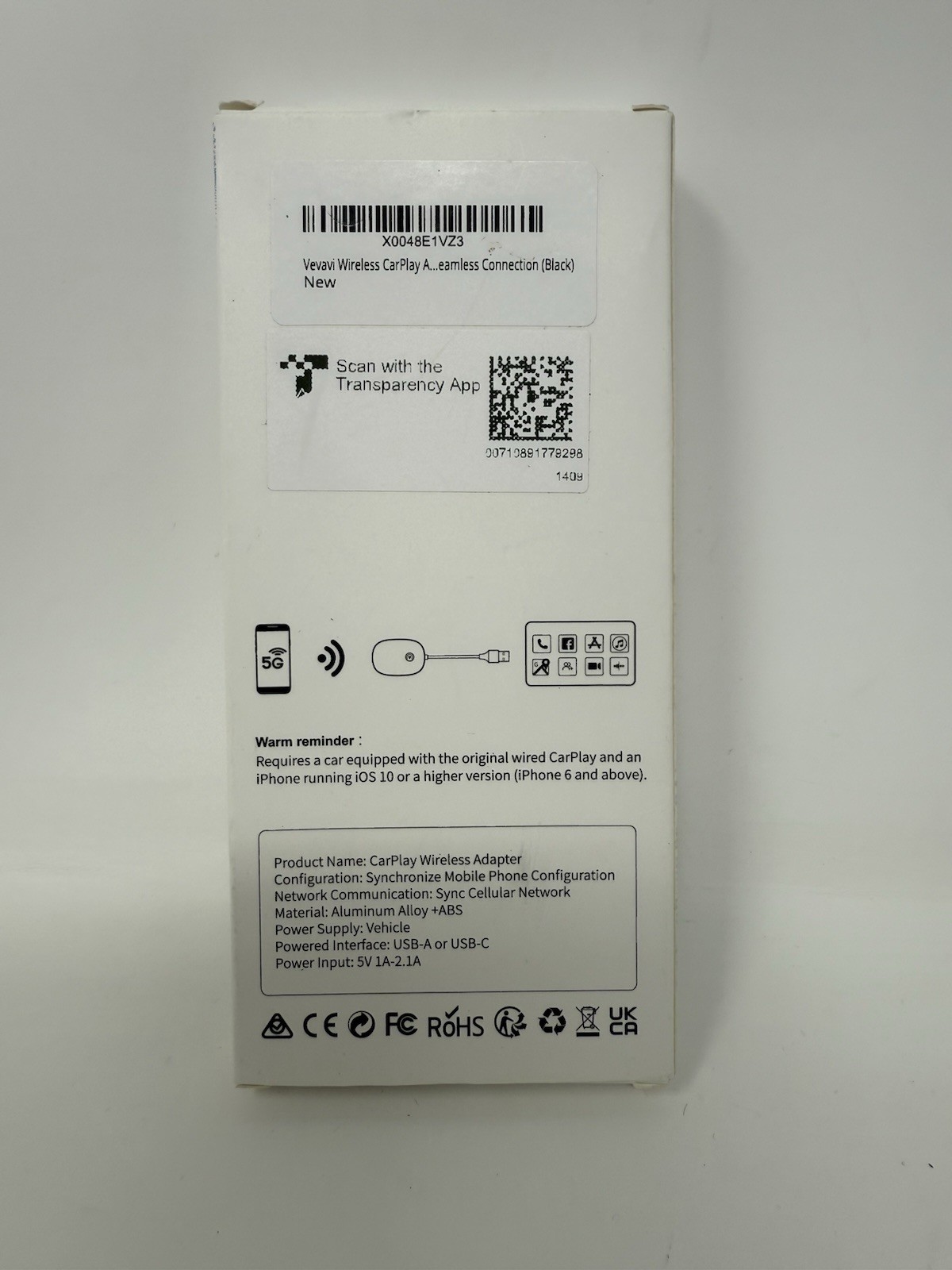 VEVAVI CarPlay Adapter 2024 Upgraded Converts Factory Wired CarPlay To Wireless
