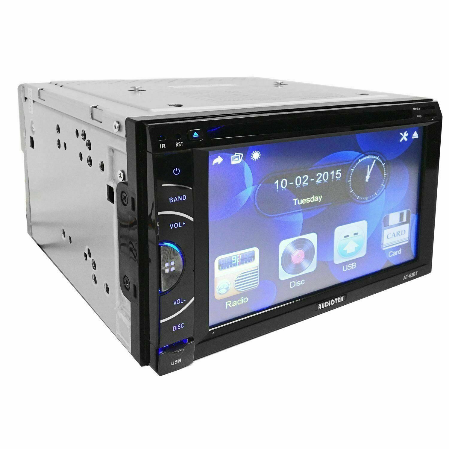 AT-63BTCAM 6.2″ DIN TOUCHSCREEN CAR STEREO DVD BLUETOOTH Player + Rear Cam XV20C