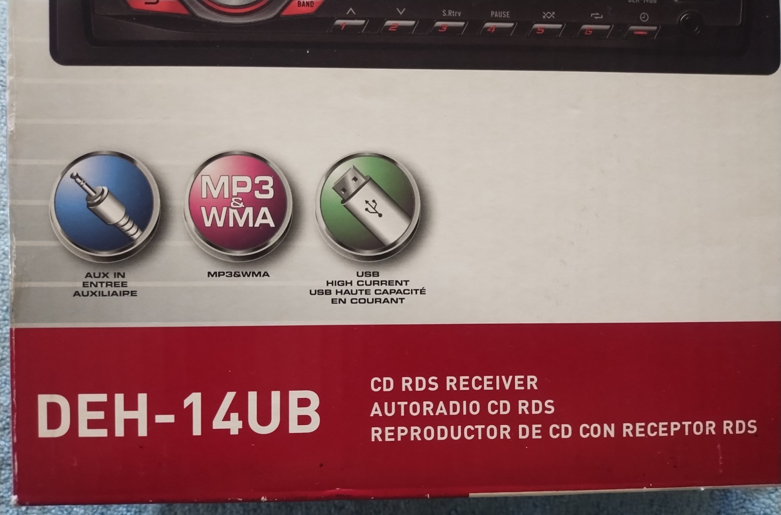 Pioneer DEH-14UB, CD /MP3/ USB, RDS Receiver , 200 watts, New Open Box
