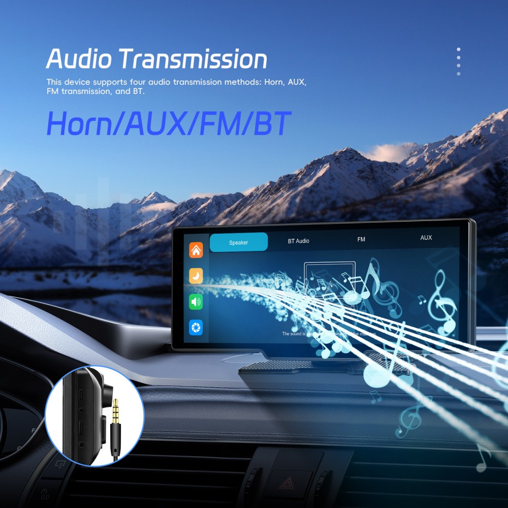 10.26″ Car Multimedia Smart Screen Player T86MP5 Wireless Carplay & Android +CAM