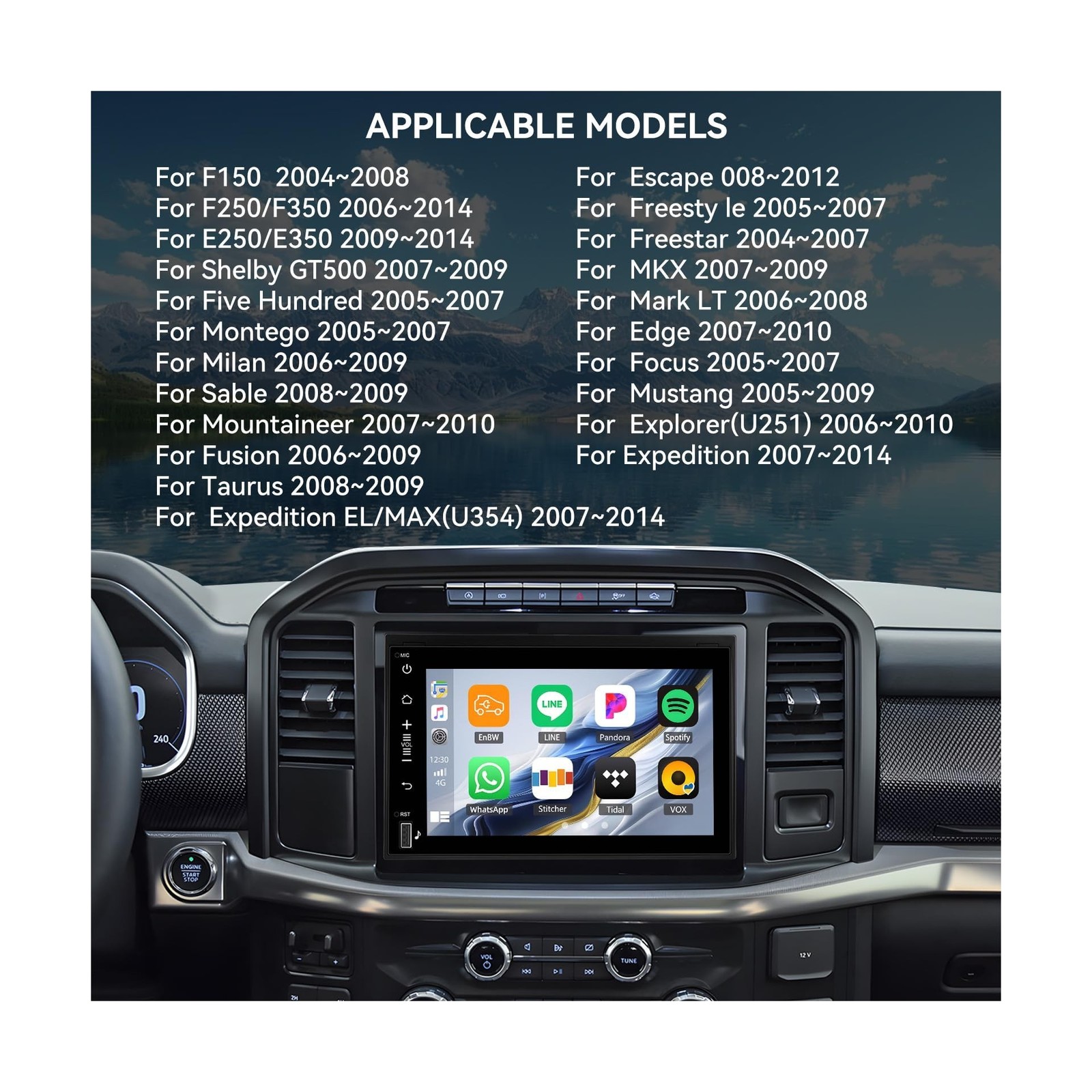 [6+128G] 8-Core Android 15 Car Stereo Radio for Ford F150/F250/F350 2004-2014…