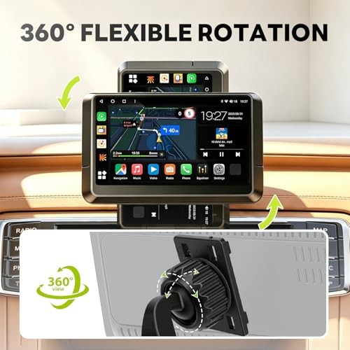 CD Slot Mount for CarPlay Screen – Heavy-Duty 360° Rotation 4-Tab Bracket Mount