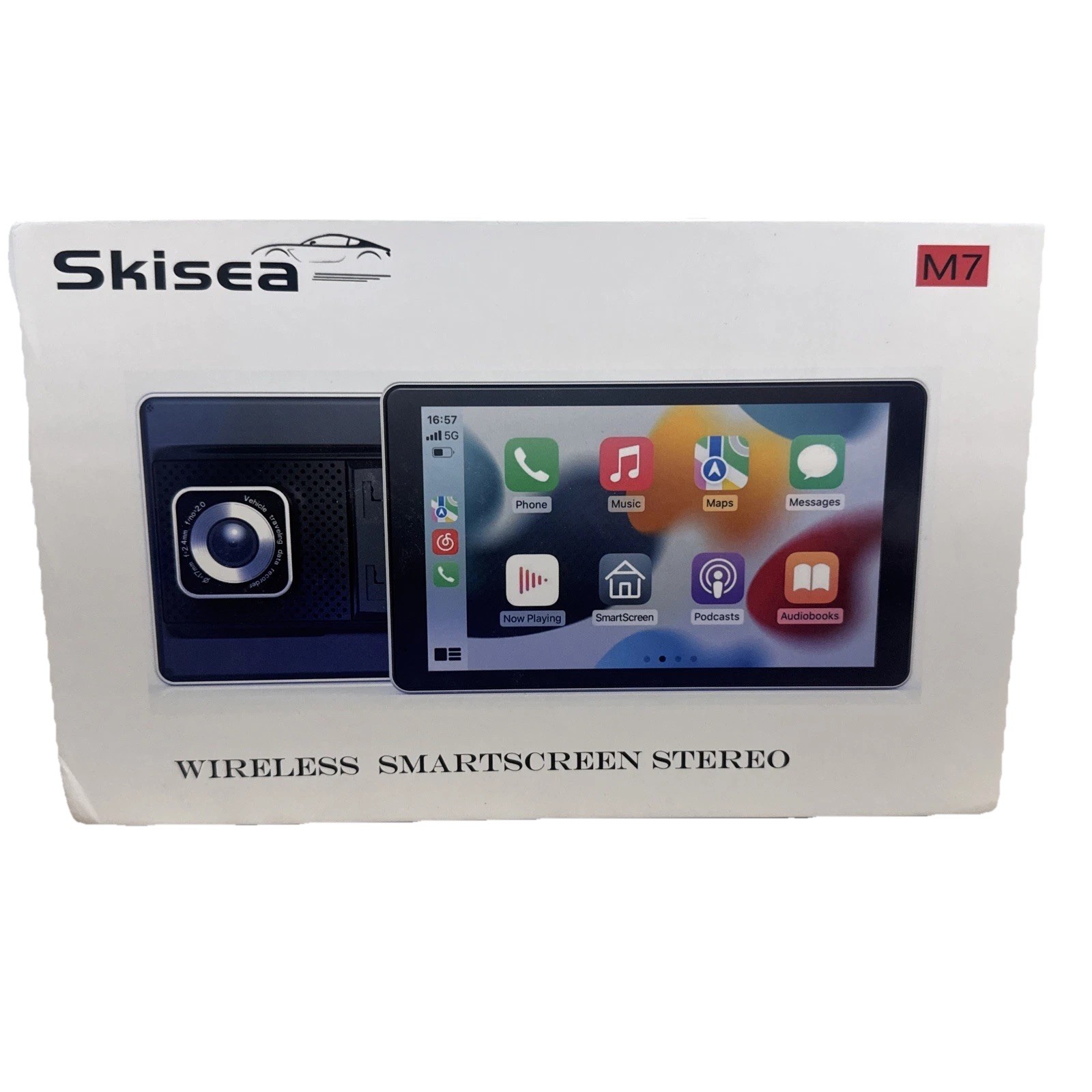 Skisea Wireless Smartscreen Stereo Apple Carplay Touch Screen w Backup Camera