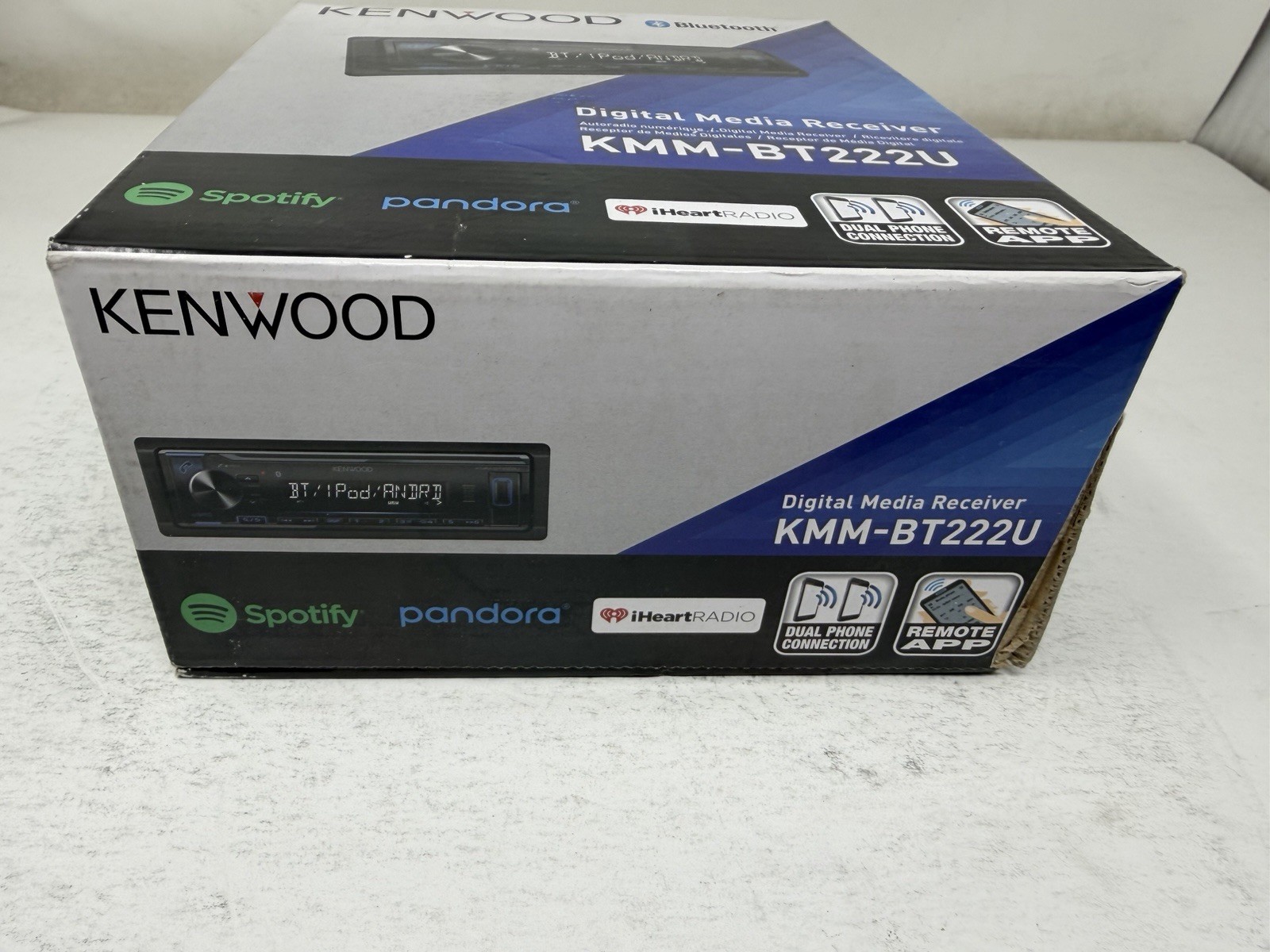 Kenwood KMM-BT222U Bluetooth Media Player Pandora Android iPhone AM FM USB Aux