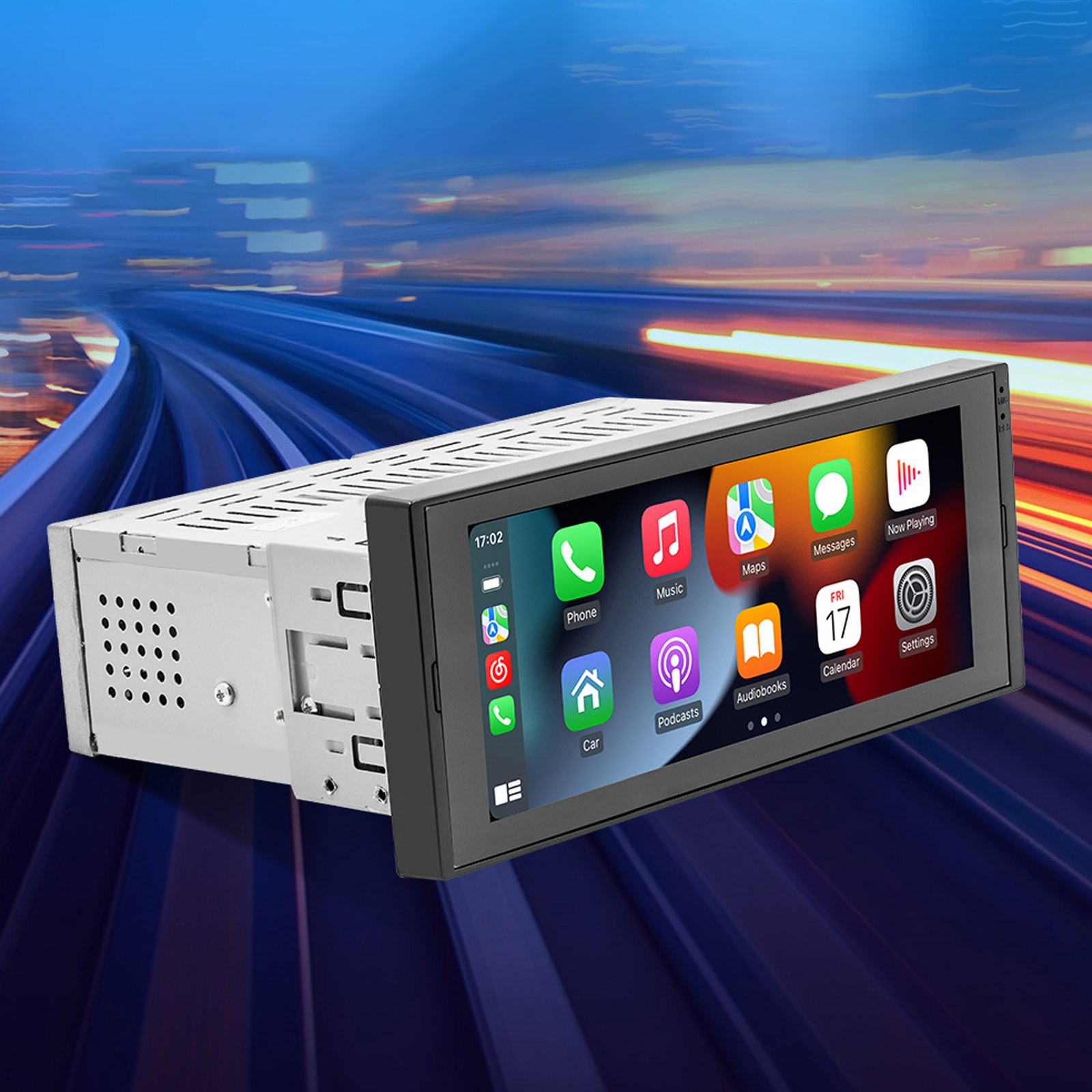 1 Din Car Stereo Radio Android 12 FM Player 2+32G GPS Navi WiFi Bluetooth