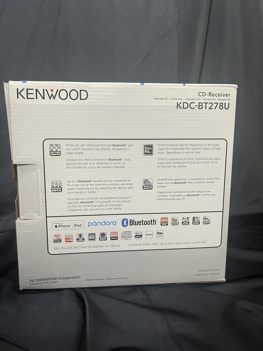 Kenwood CD Receiver with Bluetooth (KDC-BT278U)