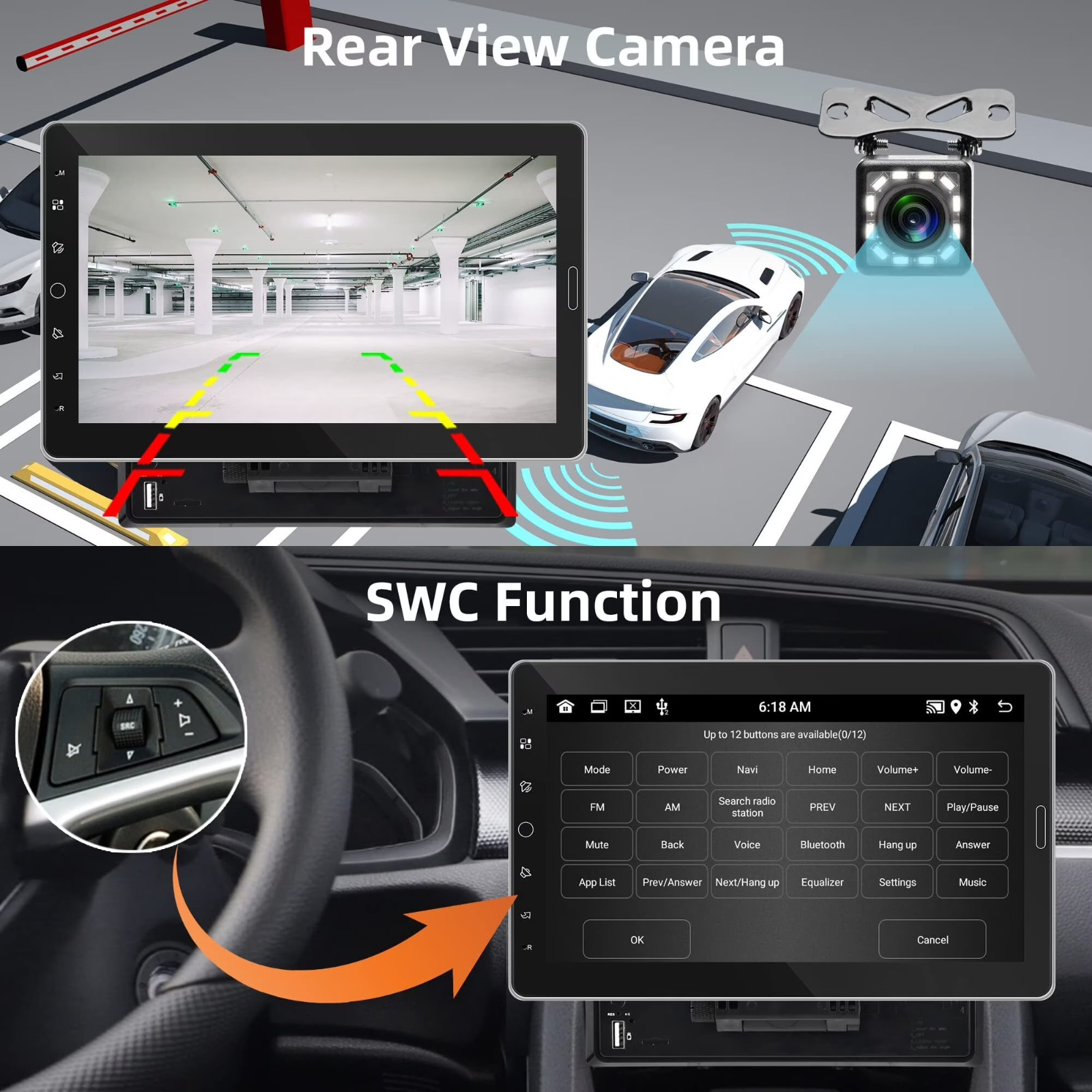 10.1″ Single Din Car Stereo Android Radio Touchscreen CarPlay Android Auto GPS