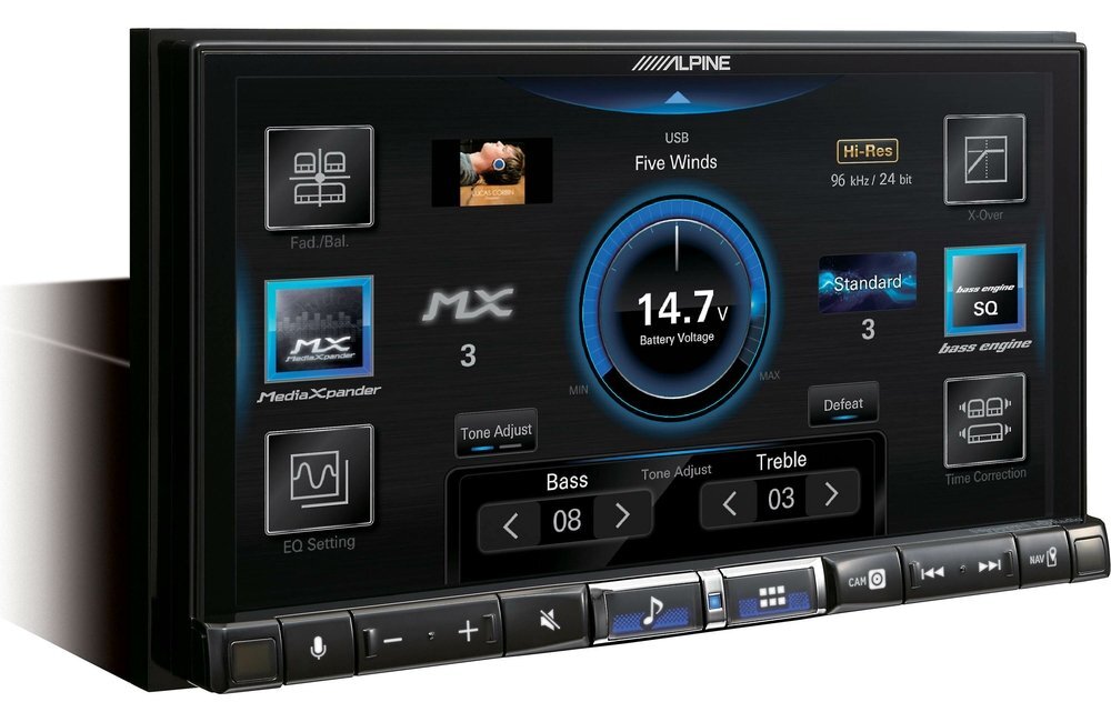 Alpine iLX-507 Double-DIN Apple Carplay Bluetooth 7″ Digital Multimedia Receiver