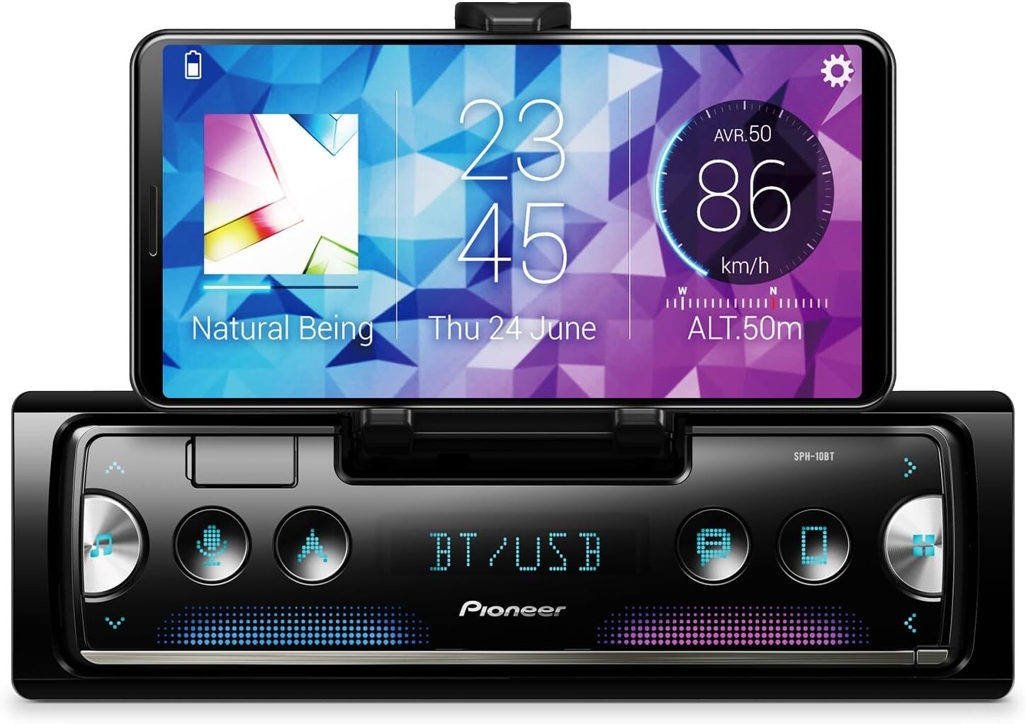 SPH-10BT Bluetooth Media Android iPhone Alexa AM FM Radio USB 2 RCA OUT