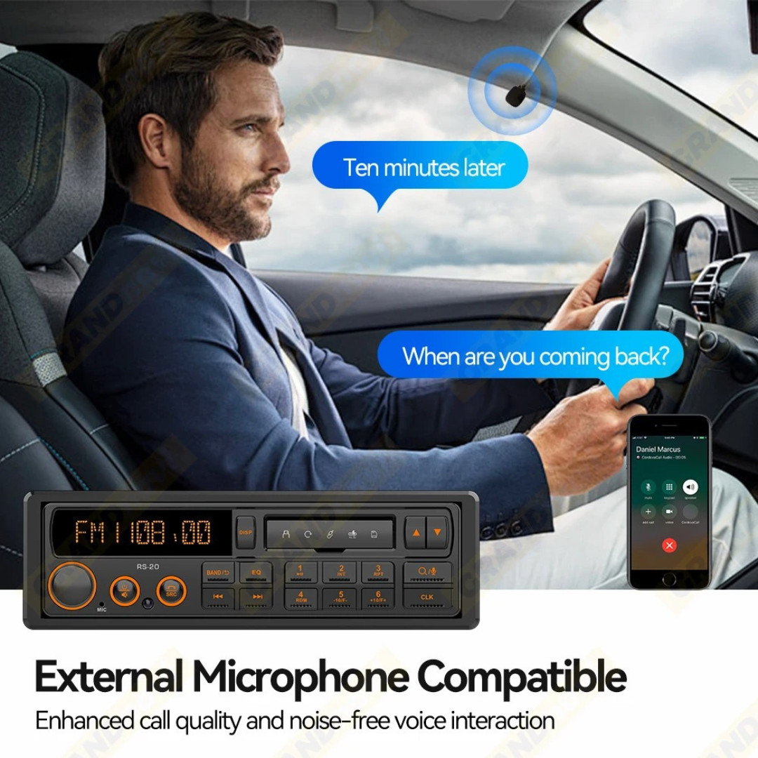 1 Din Car Radio MP3 Player Classic Car Retro Audio Stereo Support FM AUX EQ USB
